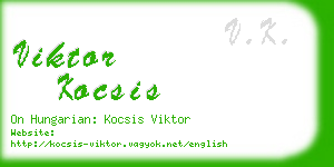 viktor kocsis business card